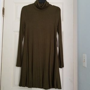 Olive green swing dress
